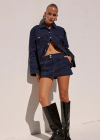 Veronica Mini Skirt in Navy