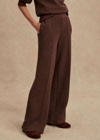 The Wide Leg Pant 28" in Coffee Bean Marl