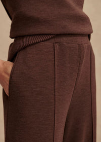 The Wide Leg Pant 28" in Coffee Bean Marl