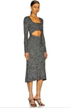 AFRM - Skye Knit Midi Dress in Black - OutDazl