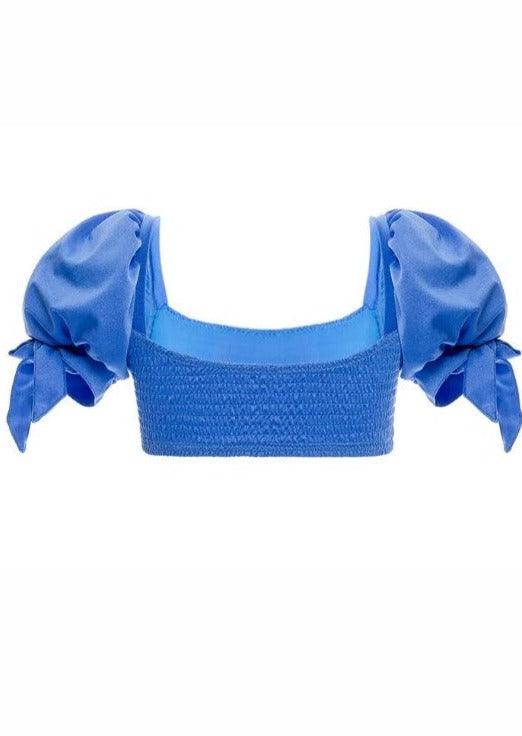 Agua Bendita - Eileen Bikini Top in Blue - OutDazl