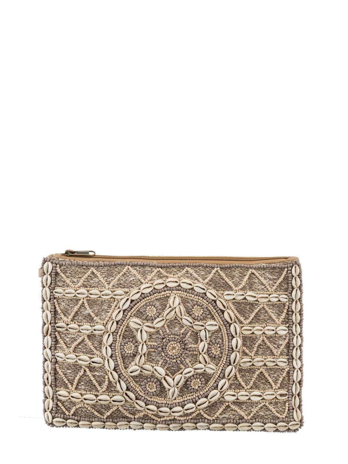 ALEX MAX - Shell and Beads Clutch / Crossbody Bag - OutDazl