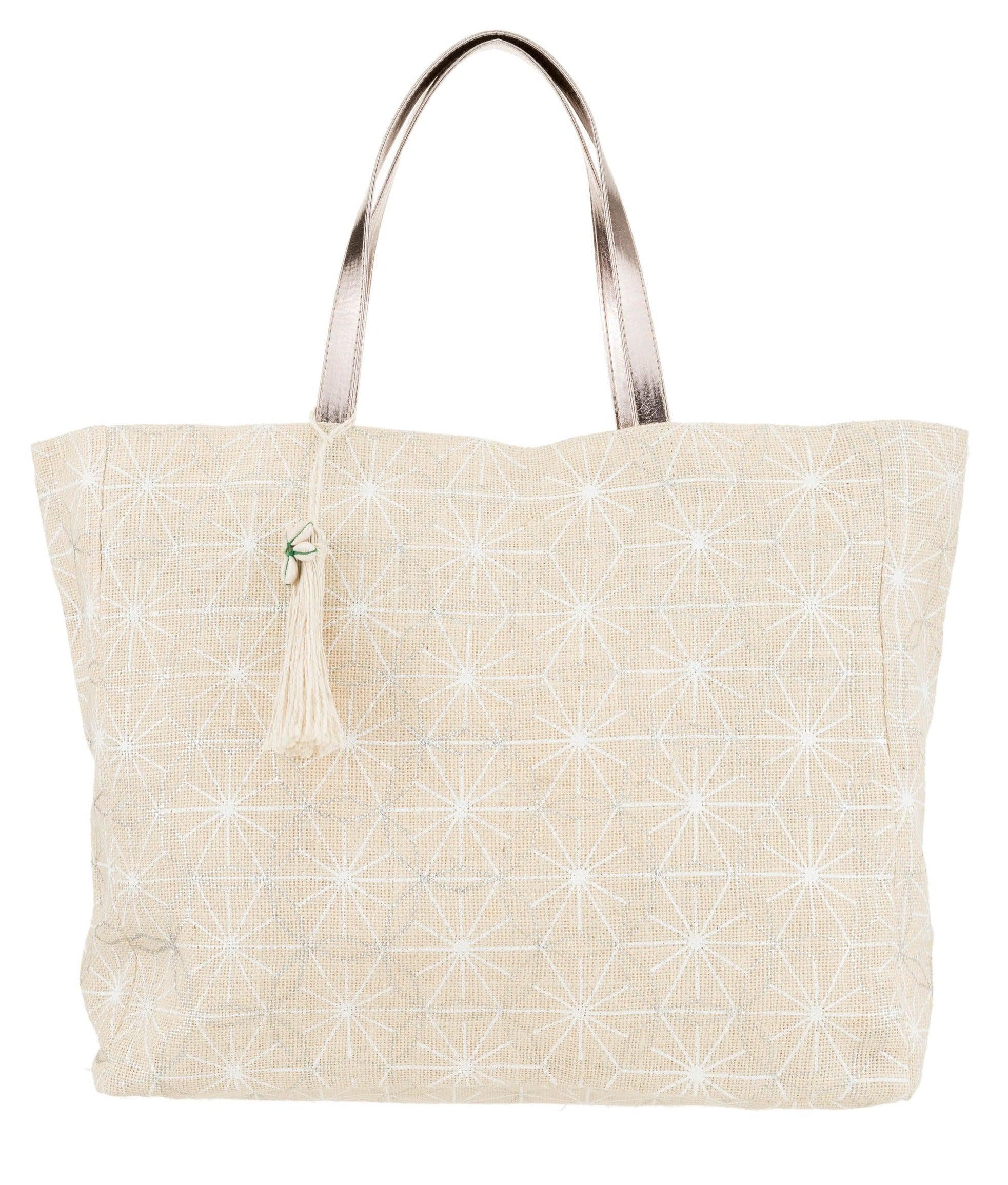 ALEX MAX - Star Embroidery Large Tote Bag - OutDazl