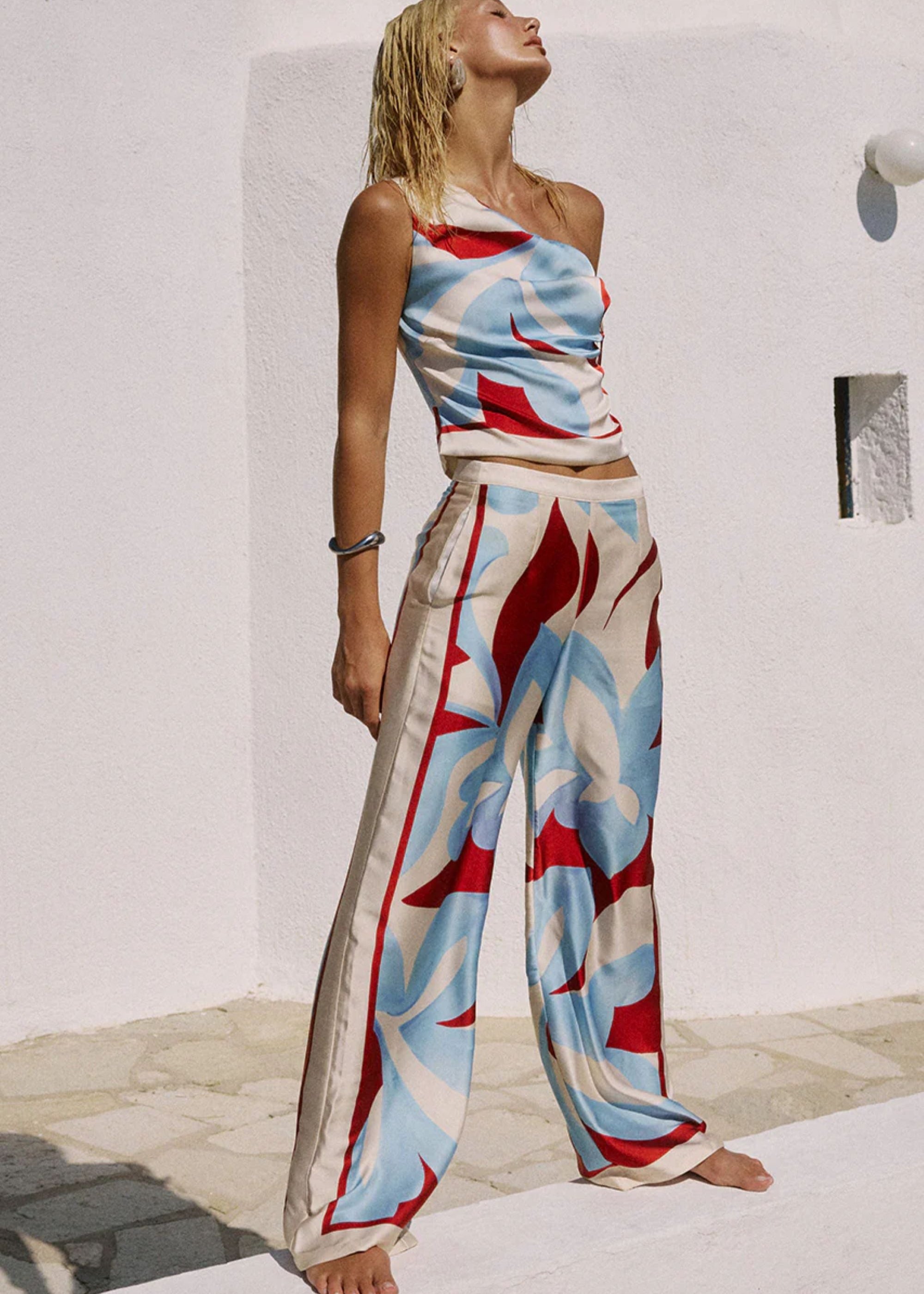 Amoree One Shoulder Tie Top