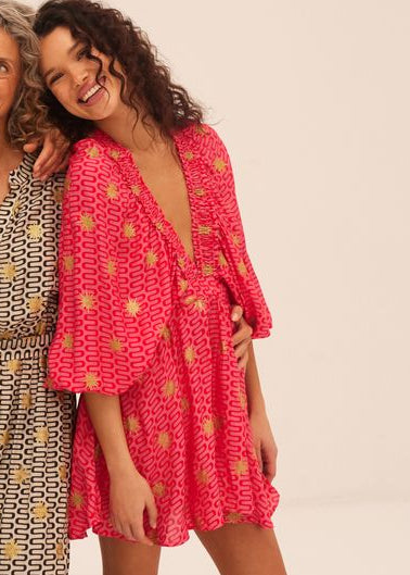 Anemone Print Playsuit-Sundress-OutDazl