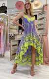 Antica Sartoria - Lace Hi low Maxi Dress Florence in Lavender - OutDazl