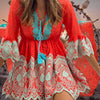 Antica Sartoria - Lace Tunic Dress Donna in Coral - OutDazl
