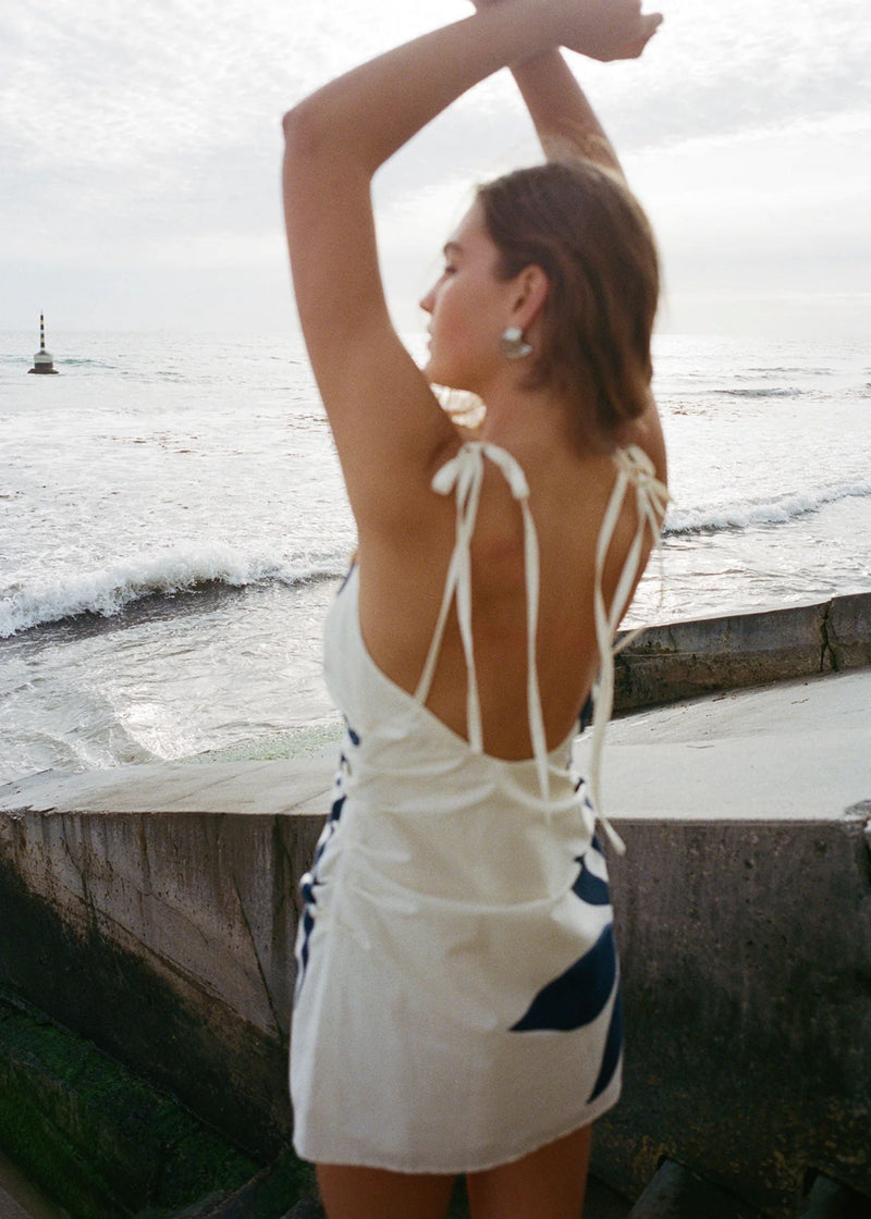 Ava Mini Dress in Reed Print