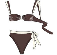 Cannes Bikini Top Espresso and Ivory