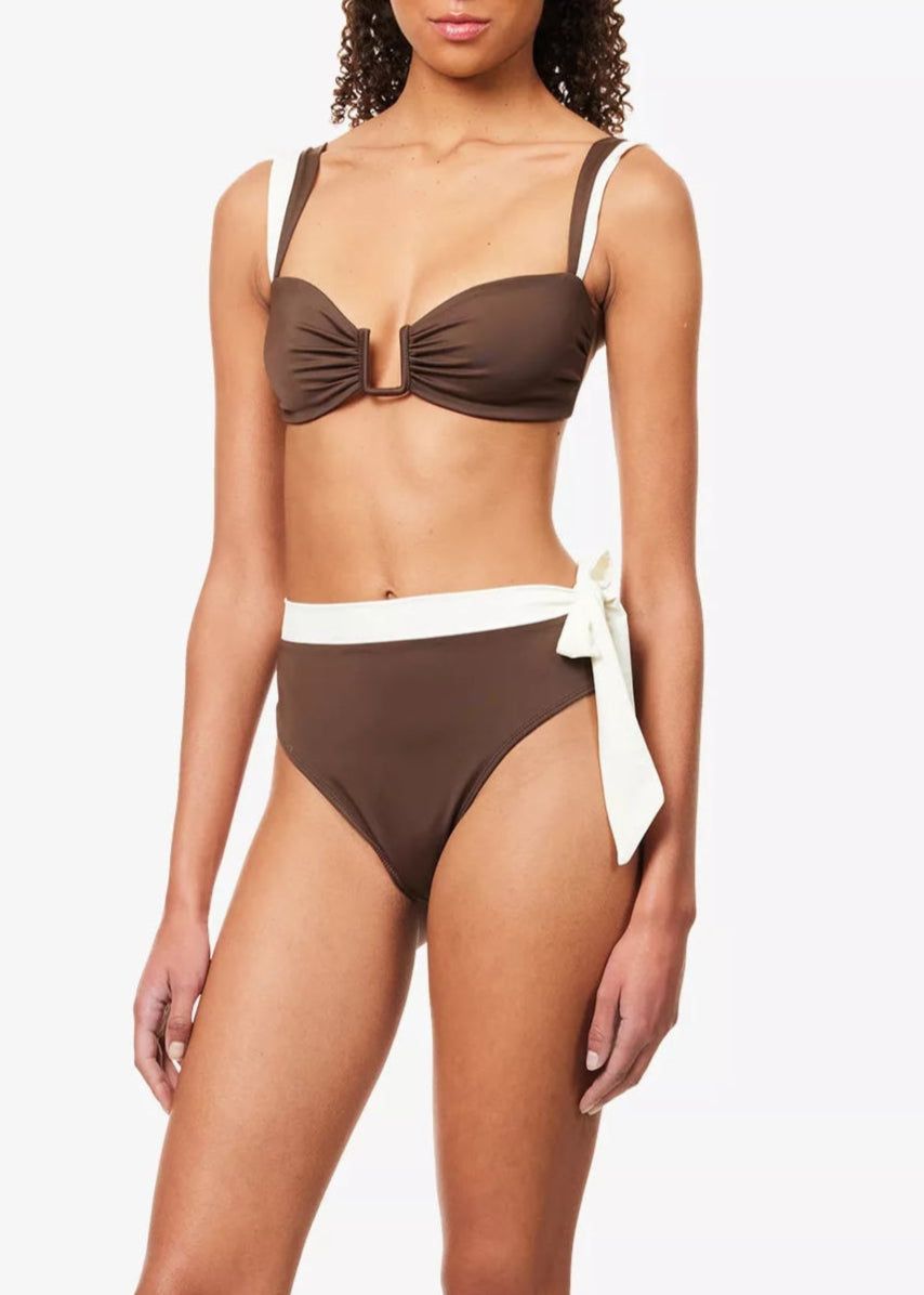 High Waist Tahiti Bikini Bottom Espresso