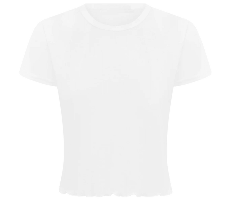 Bahabini - White Short Sleeved Mesh T-shirt - OutDazl