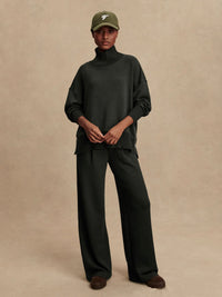 Barker High Neck Sweat Olive Marl