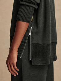 Barker High Neck Sweat Olive Marl