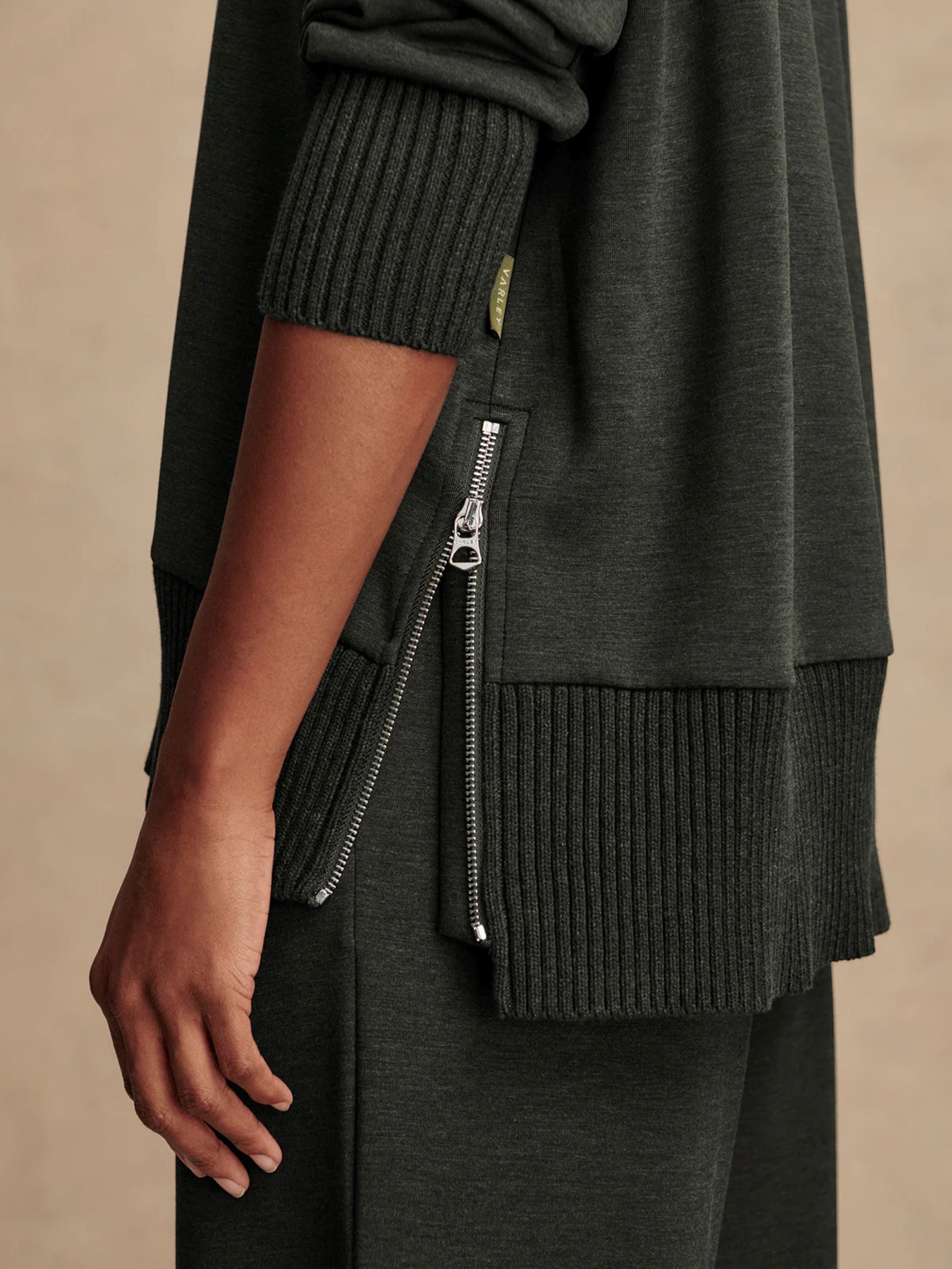 Barker High Neck Sweat Olive Marl