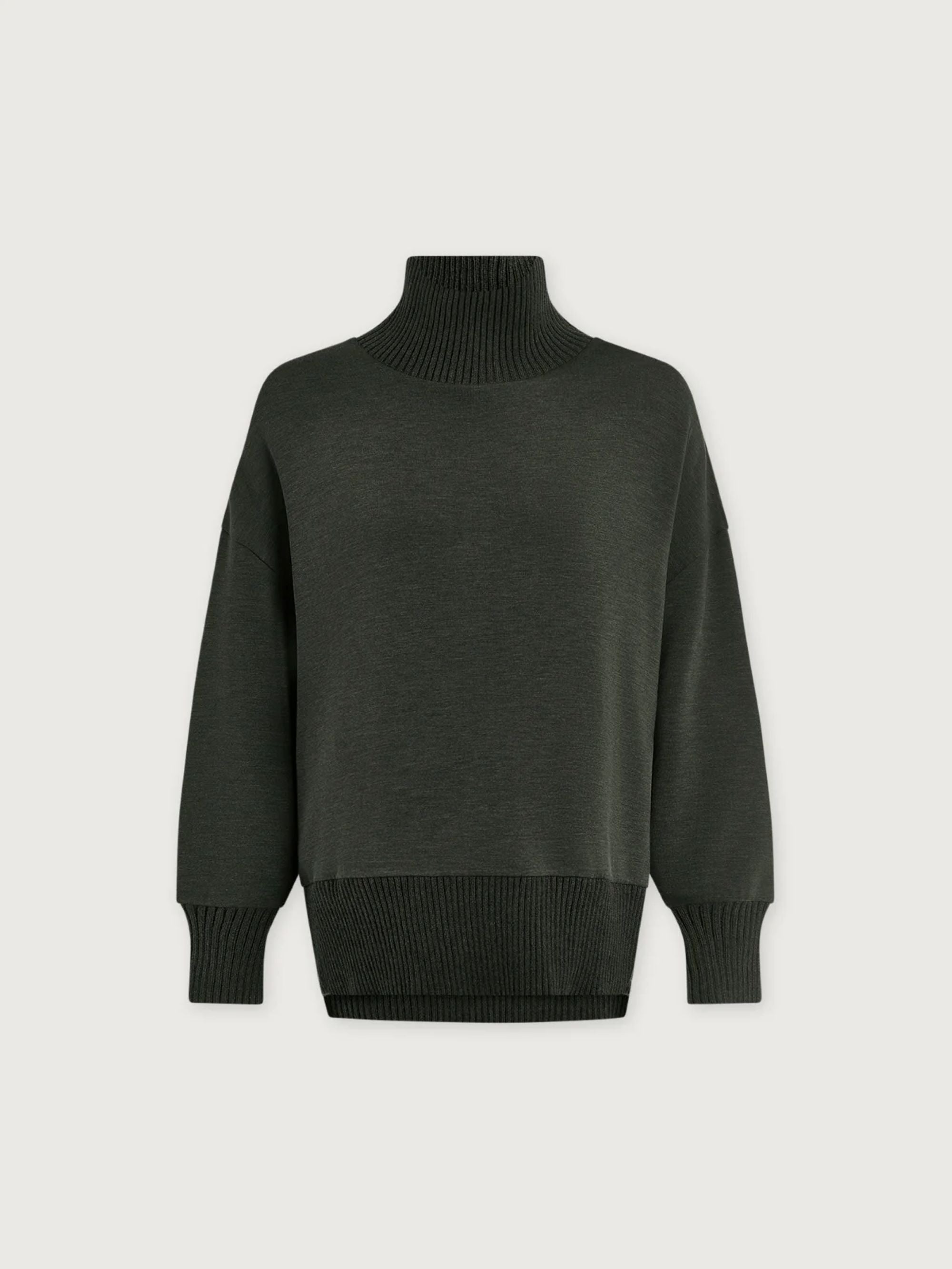 Barker High Neck Sweat Olive Marl