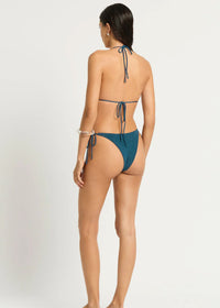 Beaded Ingrid Triangle Bikini Top in Ink