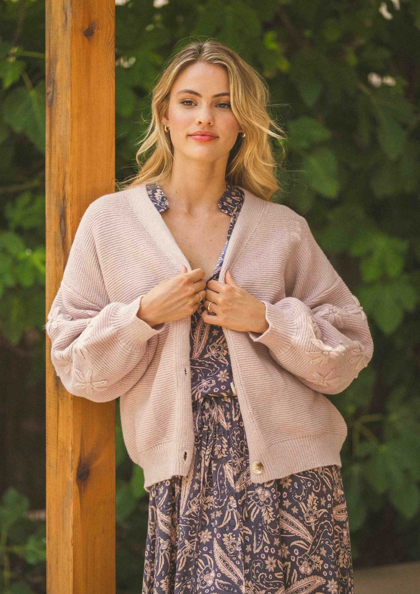 Bellini Knit Cardigan with Embroidery