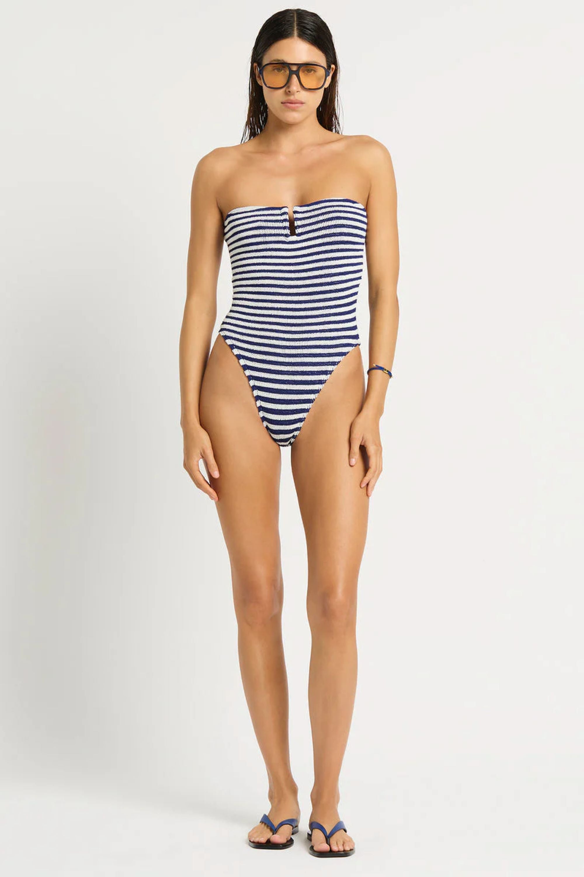 Blake Bandeau One Piece Swimsuit in Stripe