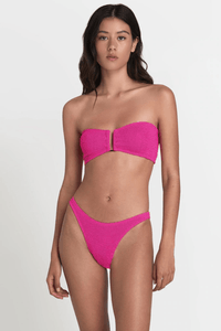 Bond Eye - Blake Bandeau Bikini Top in Bright Pink - OutDazl