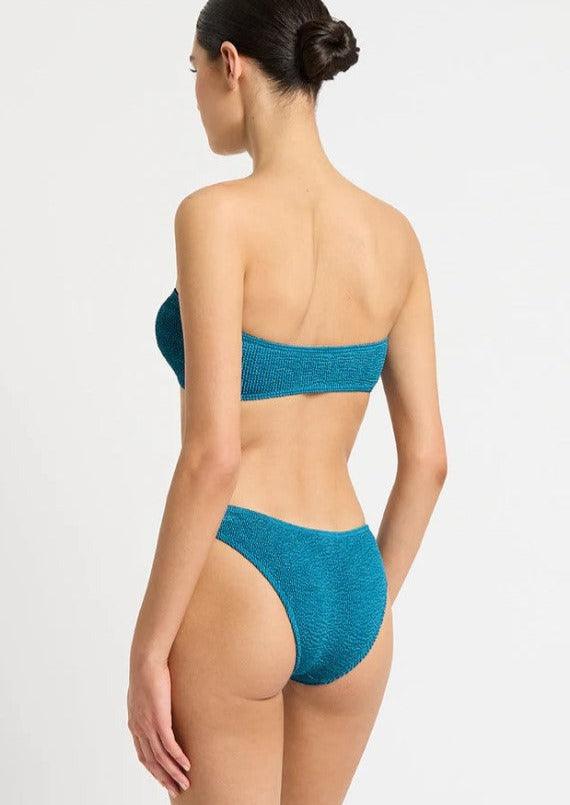 Bond Eye - Blake Bandeau Bikini Top in Ocean Shimmer - OutDazl