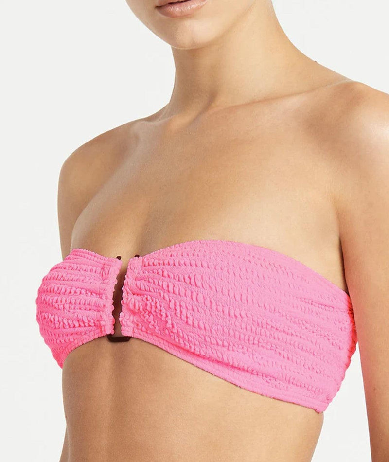 Bond Eye - Blake Bandeau Bikini Top in Pink Tiger - OutDazl