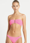 Bond Eye - Blake Bandeau Bikini Top in Pink Tiger - OutDazl