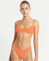 Bond Eye - Lissio Crop Bikini Top in Neon Orange - OutDazl