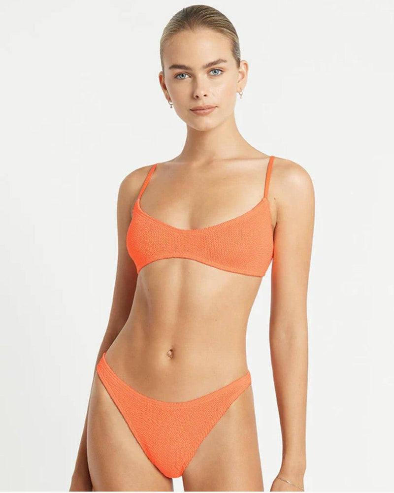 Bond Eye - Lissio Crop Bikini Top in Neon Orange - OutDazl