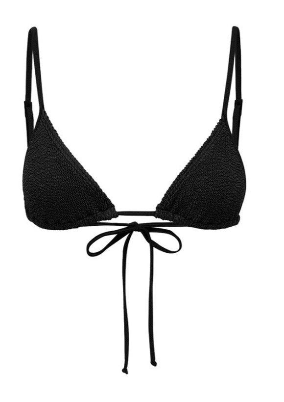 Bond Eye - Luana Triangle Bikini Top in Black - OutDazl