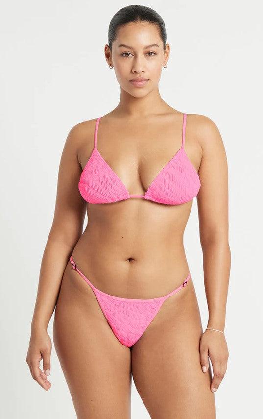 Bond Eye - Luana Triangle Bikini Top in Pink Tiger - OutDazl
