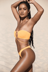 Bond Eye - Margarita Bandeau Bikini Top in Tangerine - OutDazl