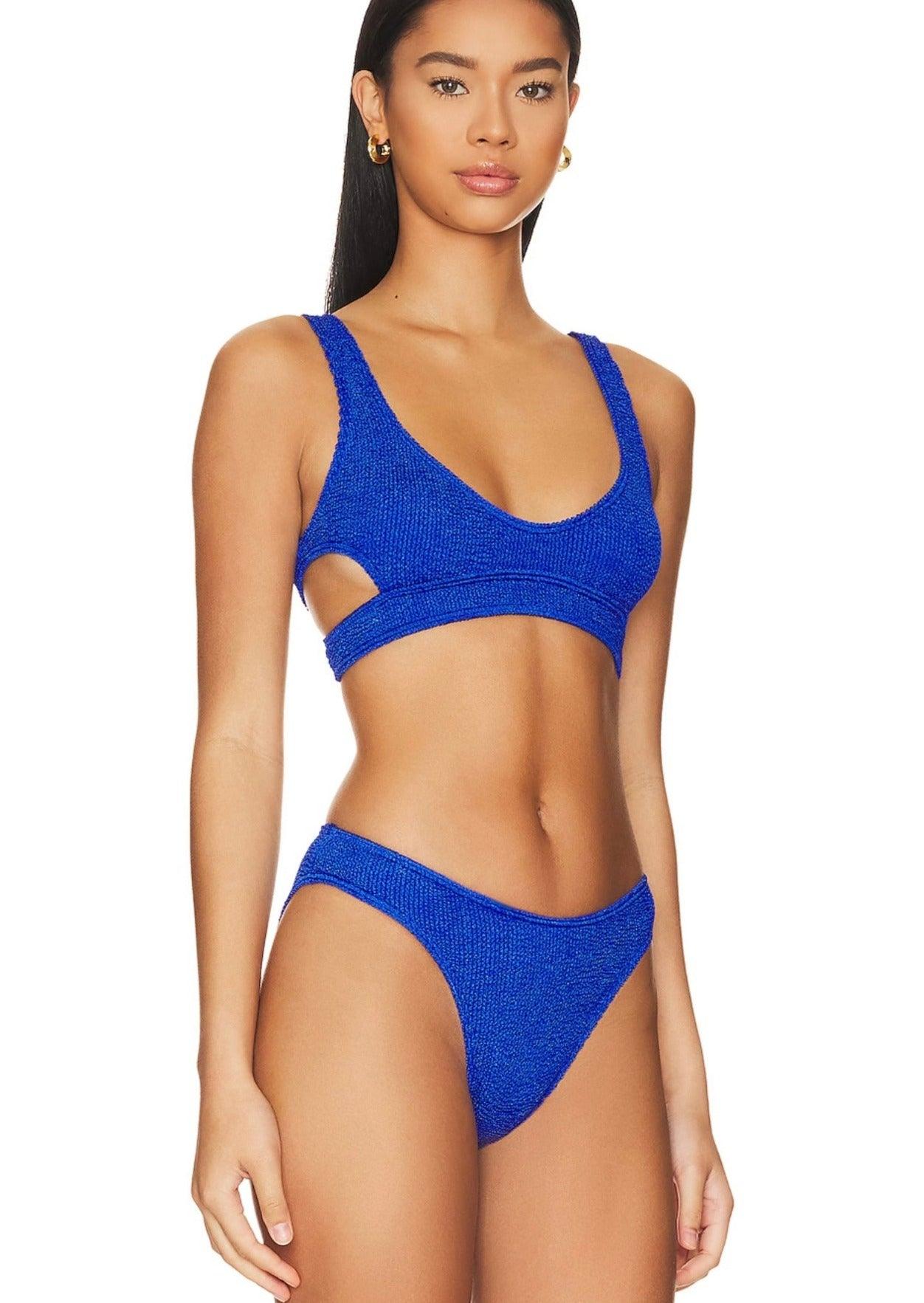 Bond Eye - Nino Crop bikini Top in Lapis Shimmer - OutDazl