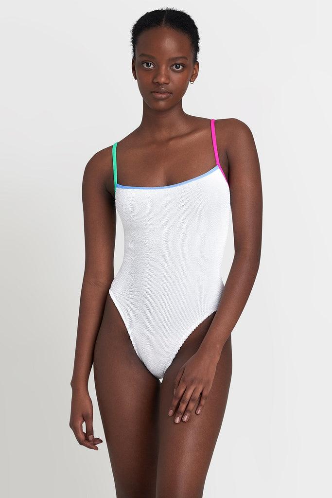 Bond Eye - Palace One Piece Swimsuit in White Multi - OutDazl