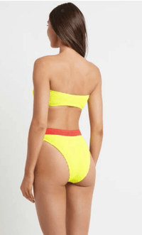 Concealed underwired strapless bikini top BARAKA sahara yellow