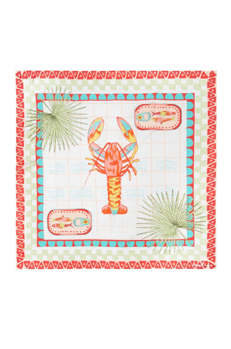 Bond Eye - Silk Sarong Kaia in Lobster Print - OutDazl