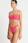 Bond Eye - Strap Saint Bikini Top in Neon Azalea - OutDazl