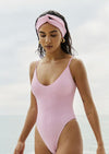 Bond Eye - The Elena One Piece Swimsuit in Baby Pink - OutDazl