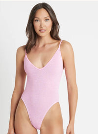 Bond Eye - The Elena One Piece Swimsuit in Baby Pink - OutDazl