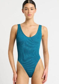Bond Eye - The Mara One Piece Swimsuit in Ocean Shimmer - OutDazl