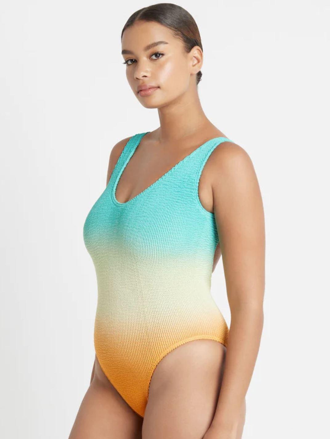 The Mara One Piece Swimsuit in Ombre Dawn