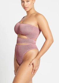 Bond Eye - The Rico One Piece Swimsuit in Blush Lurex - OutDazl