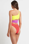 Bond Eye - The Rico One Piece Swimsuit in Neon Yellow Multi - OutDazl