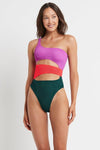 Bond Eye - The Rico One Piece Swimsuit in Ultraviolet Multi - OutDazl