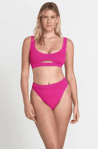 Bond Eye - The Sasha Bikini Top in Bright Pink - OutDazl