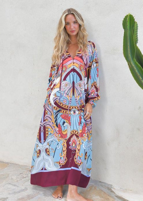 Wild Hearts Print Bree Maxi Dress