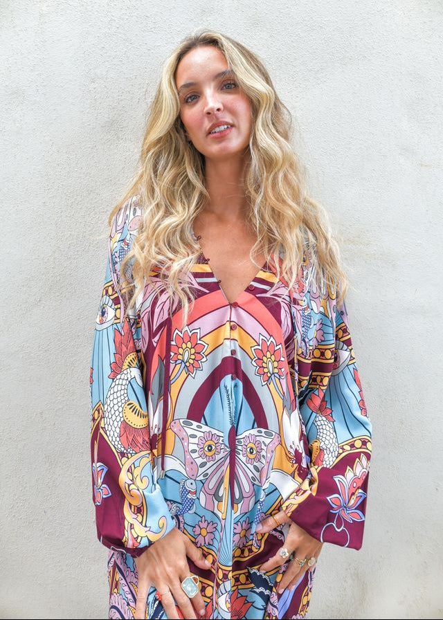 Wild Hearts Print Bree Maxi Dress
