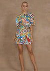 Brizzie Mini Dress in Phaedra Print