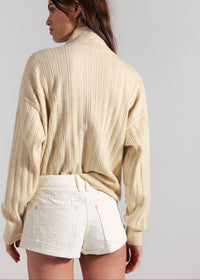 Cali Cuffed Denim Shorts in Soft White-Free People-OutDazl