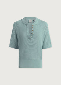 Callie Knit Top in Porceline Blue