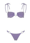 Capittana - Kenya Bikini Set in Purple Lurex - OutDazl
